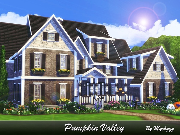 Sims 4 Pumpkin Valley house by MychQQQ at TSR