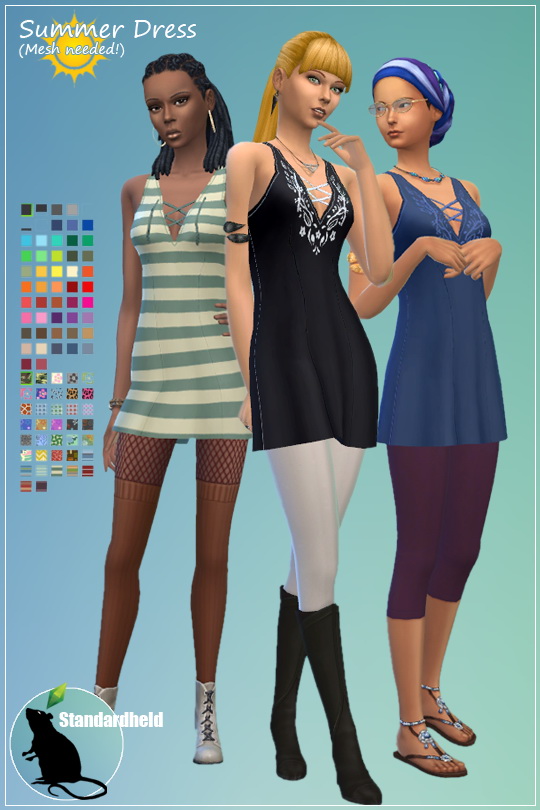 Sims 4 Recolors of Julie Js summer dress by Standardheld at SimsWorkshop