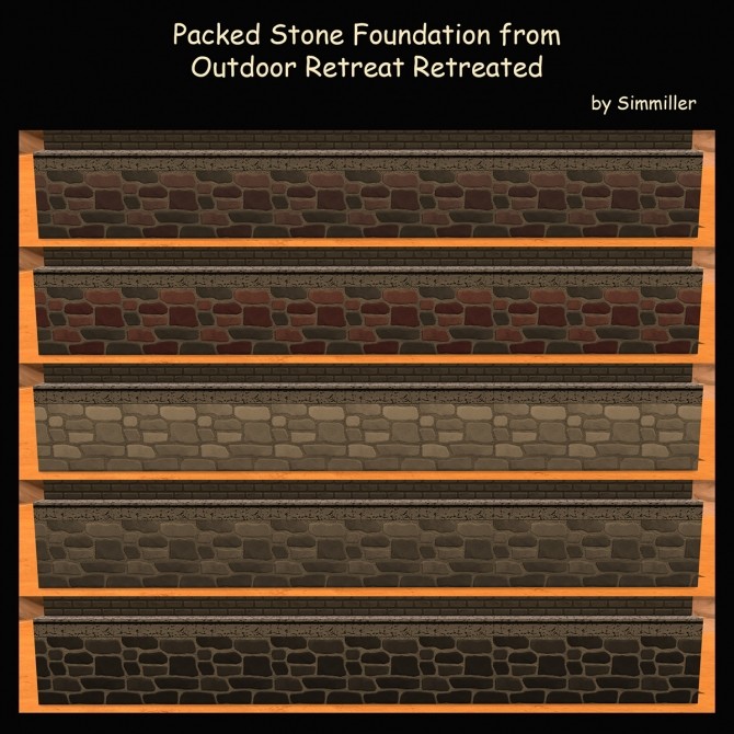 Sims 4 Packed Stone Foundation by Simmiller at Mod The Sims