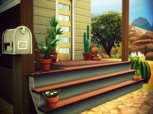 Sims 4 Oasis Springs starter house by Zliva at TSR