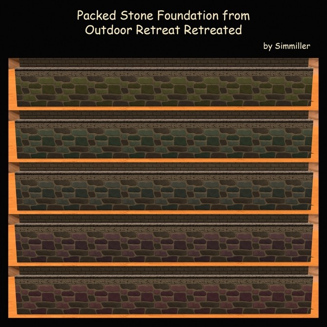 Sims 4 Packed Stone Foundation by Simmiller at Mod The Sims