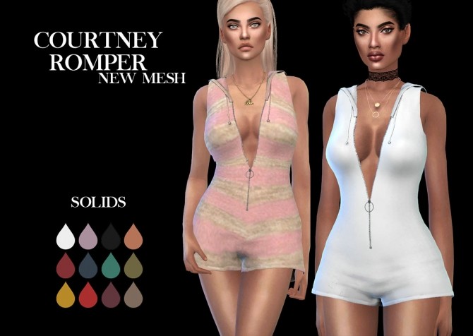 Sims 4 Courtney Romper at Leo Sims