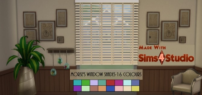 Sims 4 Morses Window Shades 16 Recolours by wendy35pearly at Mod The Sims