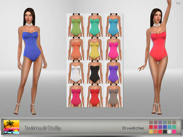 Sims 4 Dolly swimsuit at Elfdor Sims