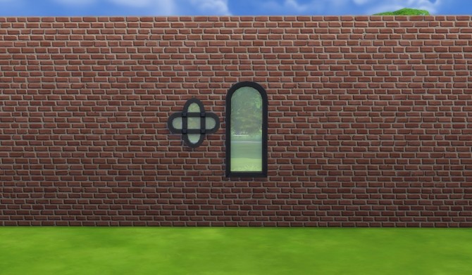Sims 4 Mega window series recoloured black/white by simsessa at Mod The Sims