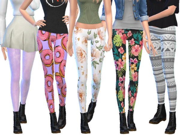 Sims 4 Leggings Pack Eight by Wicked Kittie at TSR