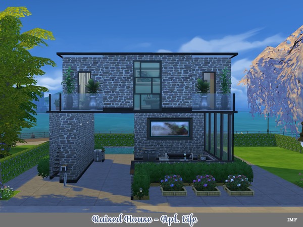 Sims 4 IMF Raised House by IzzieMcFire at TSR