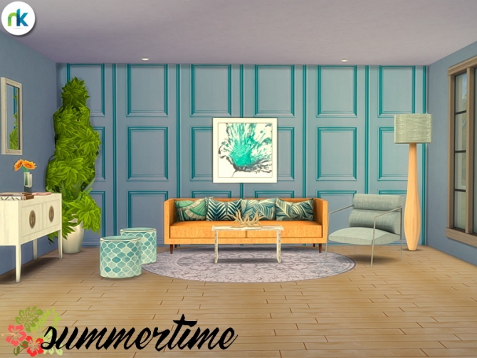 Summertime Living Room At Nikadema Designs Sims 4 Updates