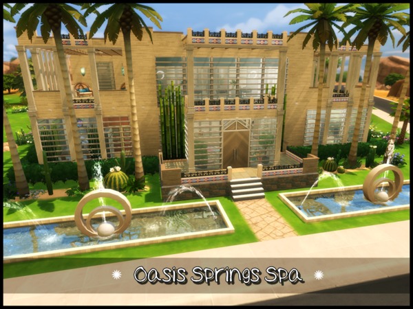 Sims 4 Oasis Spings Spa by Terramoon at TSR