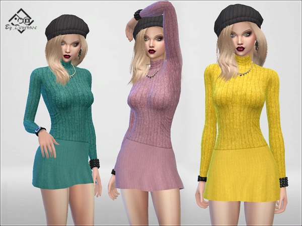 Sims 4 Welcome Autumn Dress by Devirose at TSR