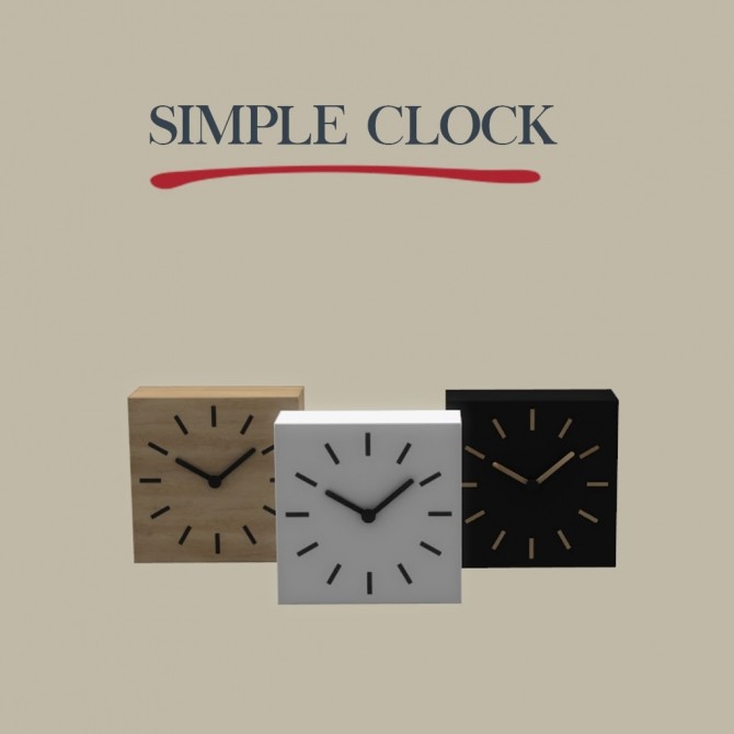 Sims 4 Simple Clock at Leo Sims