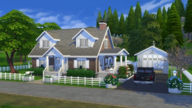 Sims 4 LaVale Blvd house NO CC by pollycranopolis at Mod The Sims