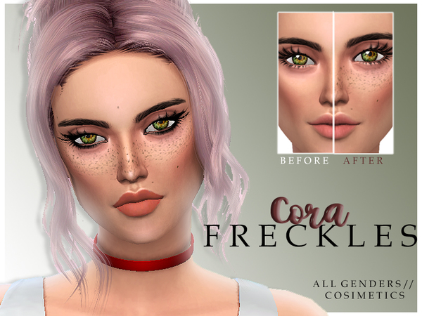 Sims 4 Cora Freckles by cosimetics at TSR