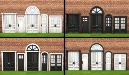 Recolour of the Mega door series by simsessa at Mod The Sims