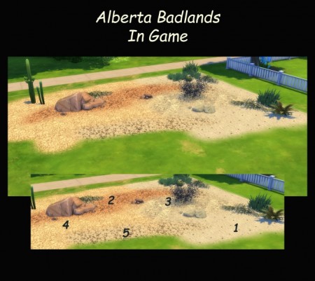 5 Terrains from the Alberta Badlands by Simmiller at Mod The Sims