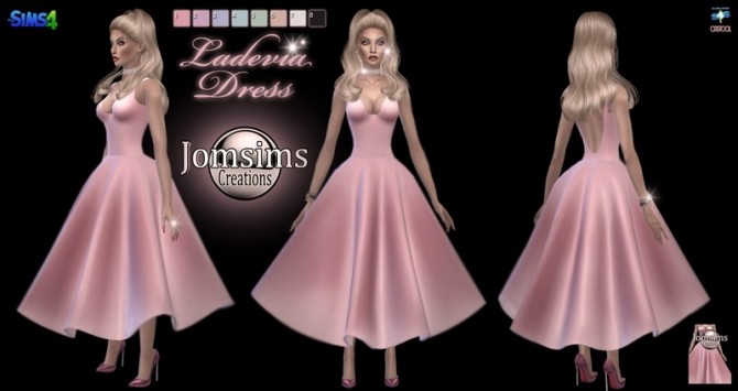 Sims 4 Ladevia dress at Jomsims Creations