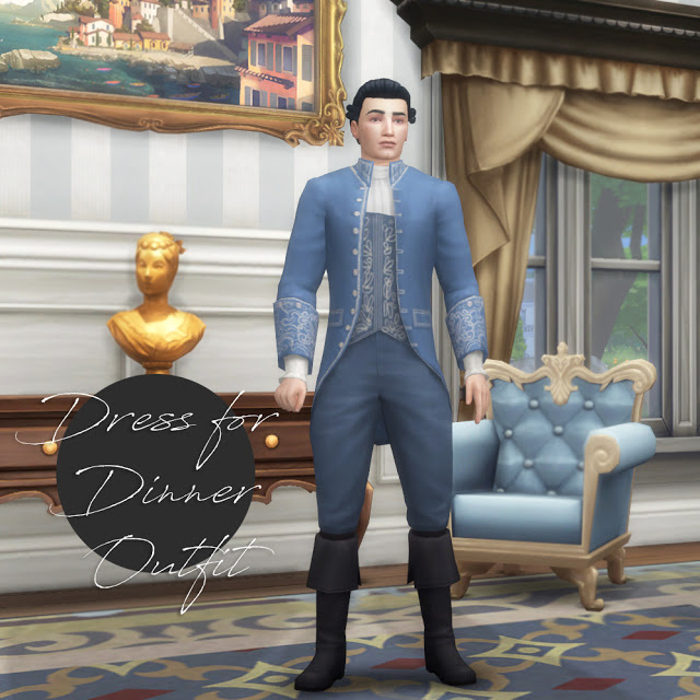 Sims 4 TS3 to TS4 Dress for Dinner Outfit Conversion at Historical Sims Life