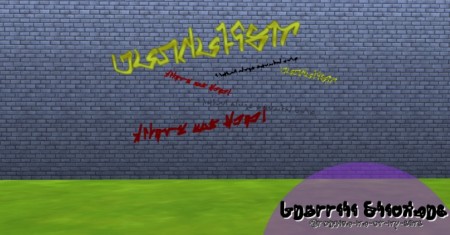 Graffiti Wall Stickers by lemememeringue at Mod The Sims