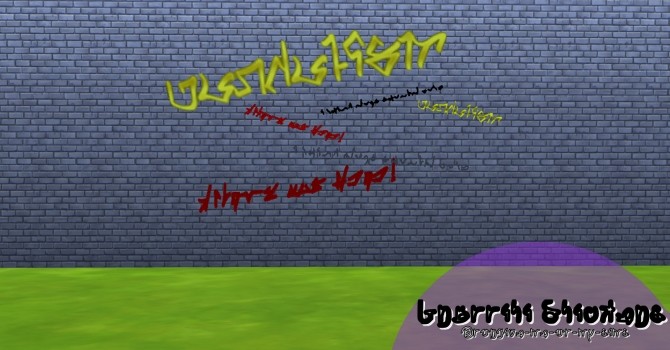 Sims 4 Graffiti Wall Stickers by lemememeringue at Mod The Sims