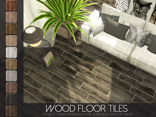 Sims 4 Wood Floor Tiles by Rirann at TSR