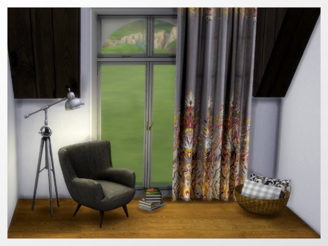 Sims 4 Curtain right & left by Oldbox at All 4 Sims
