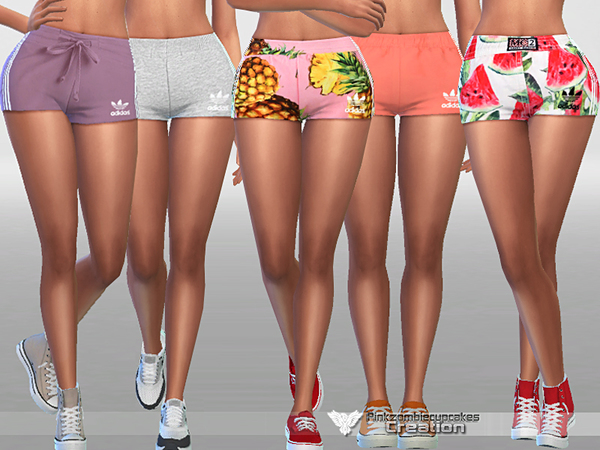 Sims 4 Sporty Shorts Pack 025 by Pinkzombiecupcakes at TSR