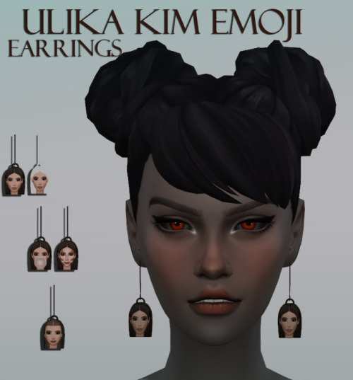 Sims 4 Kim emoji earrings at Kumvip – UliKa