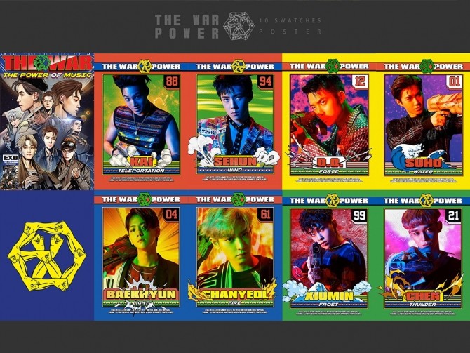 Sims 4 EXO THE WAR／POWER Poster at iCedxLemonAde