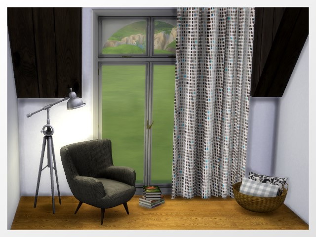 Sims 4 Curtain right & left by Oldbox at All 4 Sims