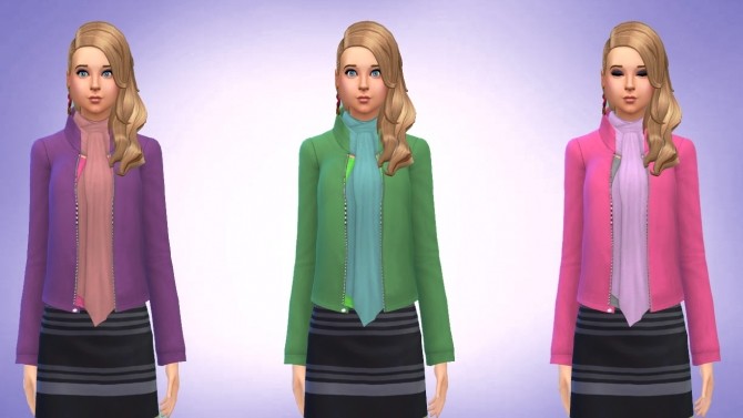Sims 4 Jacket Scarf by cepzid at SimsWorkshop