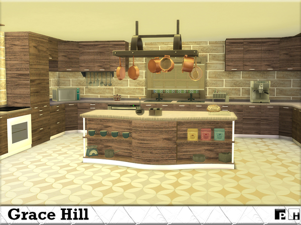 Sims 4 Grace Hill house by Pinkfizzzzz at TSR