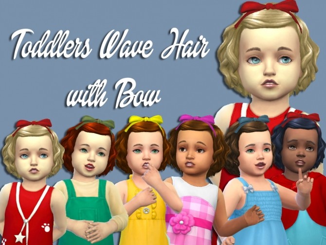 Sims 4 Wave Hair with Bow at Seger Sims