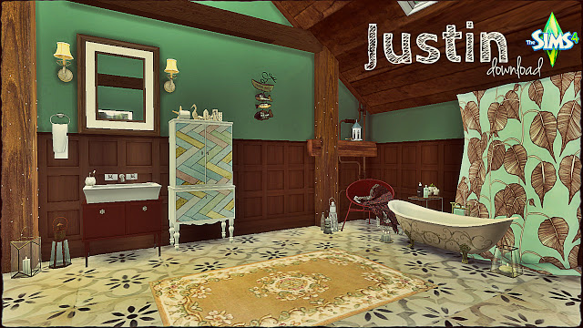 Sims 4 Justin bathroom by Rissy Rawr at Pandasht Productions