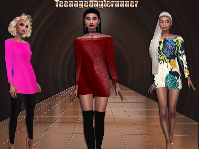 Sims 4 Cream Dress Ellie at Teenageeaglerunner