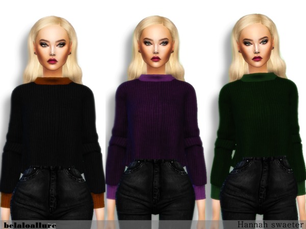 Sims 4 Hannah sweater by belal1997 at TSR