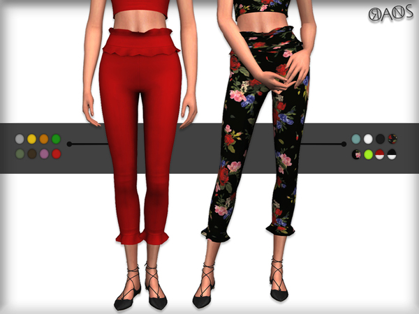 Sims 4 Frilly Pant by OranosTR at TSR