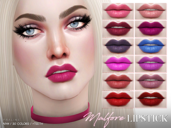 Sims 4 Malfore Lipstick N144 by Pralinesims at TSR