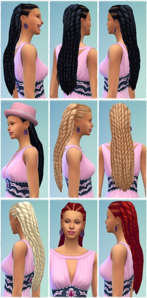 Sims 4 Just Long Dreads F at Birksches Sims Blog