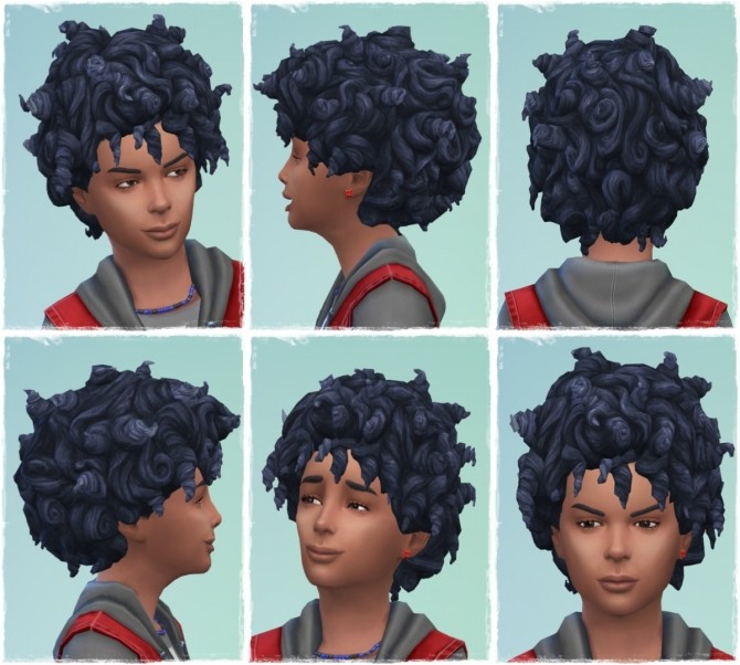 Sims 4 Kids Many Tight Curls Hair at Birksches Sims Blog