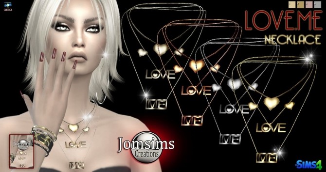 Sims 4 Love me necklace at Jomsims Creations