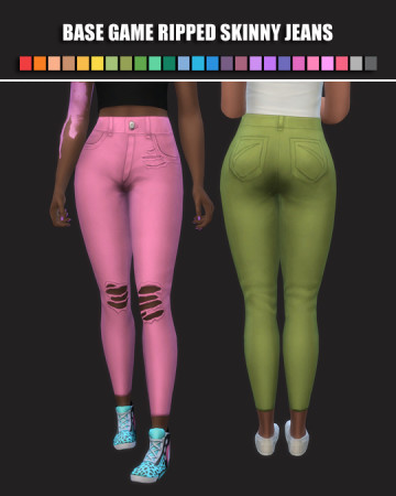 Ripped Skinny Jeans by maimouth at SimsWorkshop » Sims 4 Updates