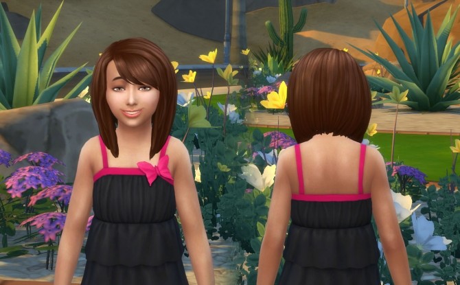 Sims 4 Ellie Hair for Girls at My Stuff