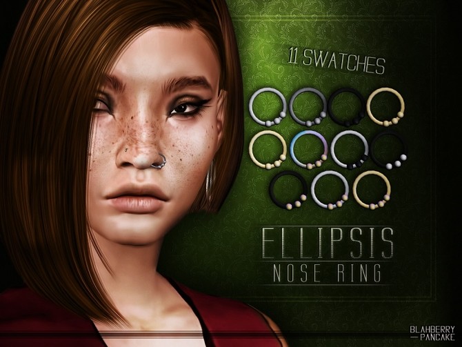 Sims 4 Ellipsis nose ring at Blahberry Pancake