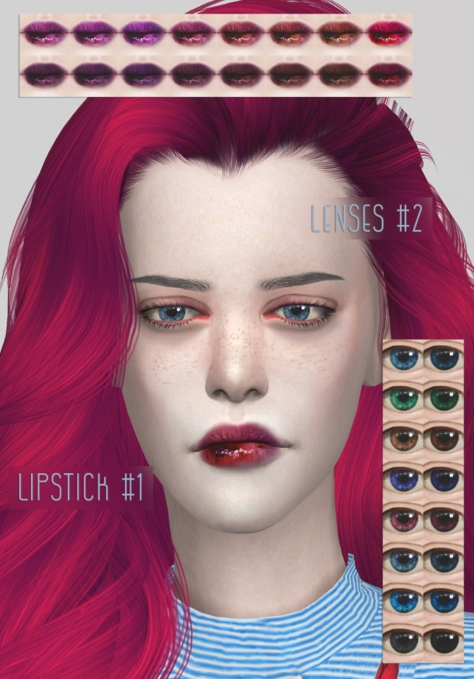 Sims 4 Lenses #2 and lipstick #1 at Magic bot