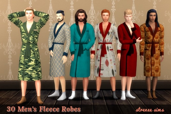 Sims 4 Family Robes: 30 for the Men at Strenee Sims