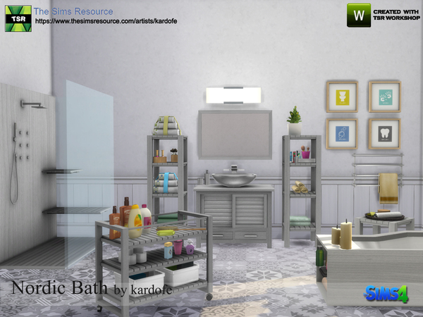 Sims 4 Nordic Bath by kardofe at TSR