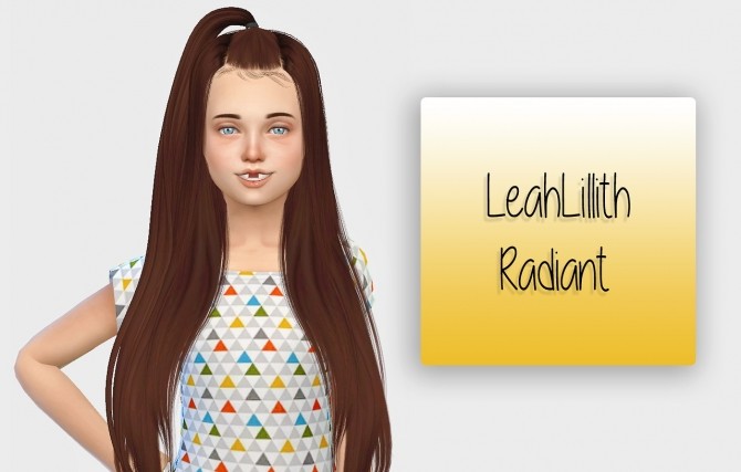 Sims 4 LeahLillith Radiant Hair Kids Version at Simiracle