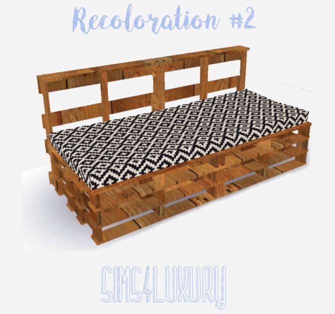 Sims 4 Recoloration #2 Pallet Sofa at Sims4 Luxury