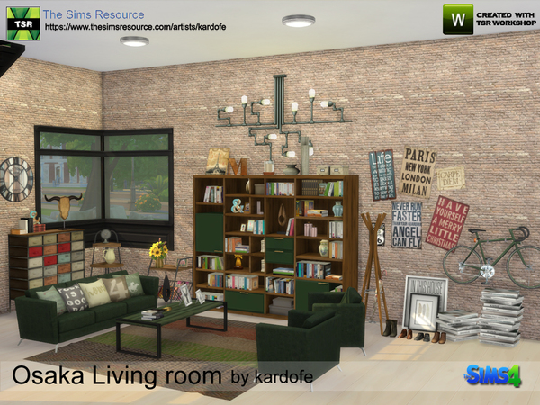Sims 4 Osaka Living room by kardofe at TSR