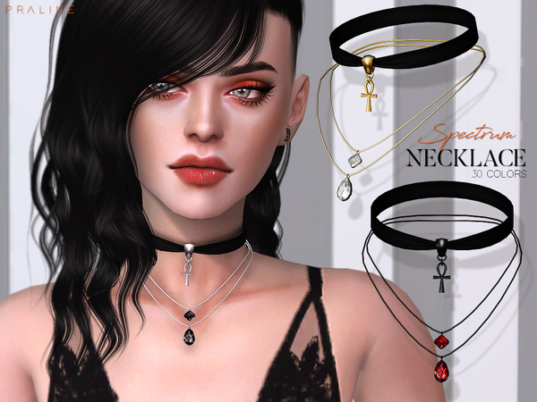 Sims 4 Spectrum Necklace by Pralinesims at TSR